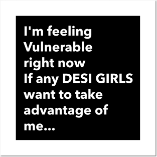 I Love Desi Girls Funny Vulnerable RN Posters and Art